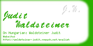 judit waldsteiner business card